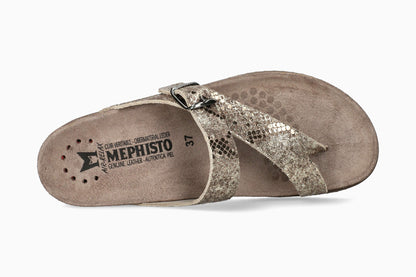 Mephisto Helen Metallics Women's Sandal Platinum Boa Top