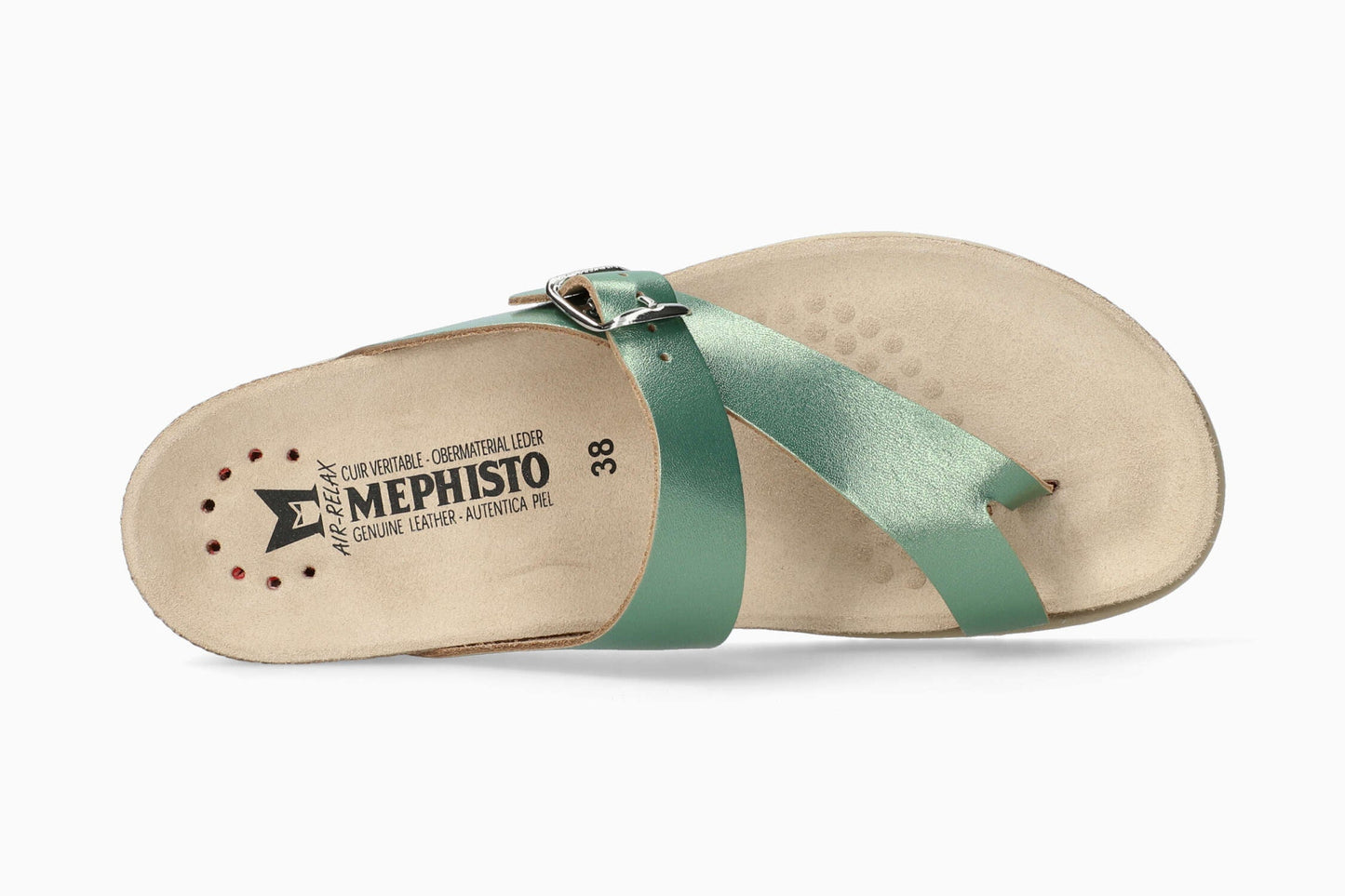 Mephisto Helen Metallics Women's Sandal Green Vega Top