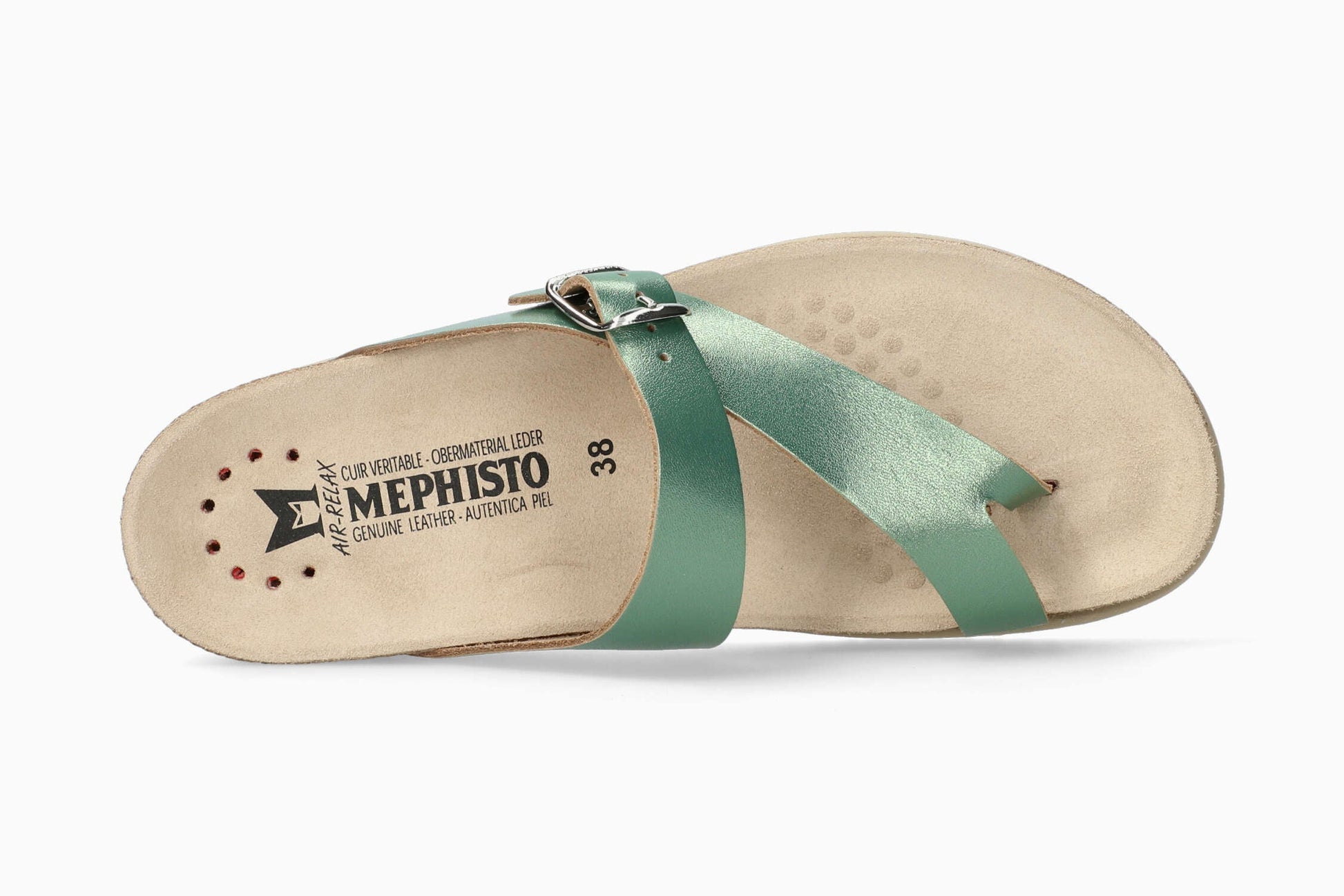 Mephisto Helen Metallics Women's Sandal Green Vega Top