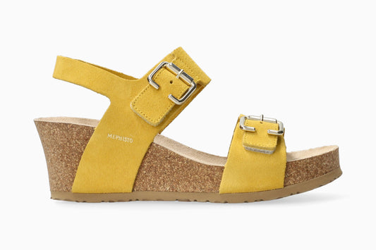 Lissandra Mephisto Women's Wedge Sandals Yellow