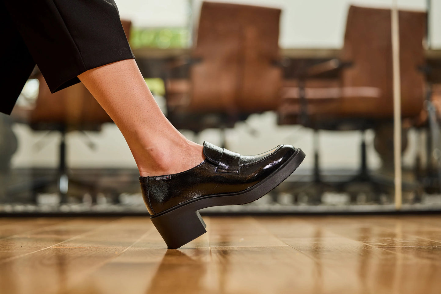 Pamelia Mephisto Women's Slip Ons Black Lifestyle