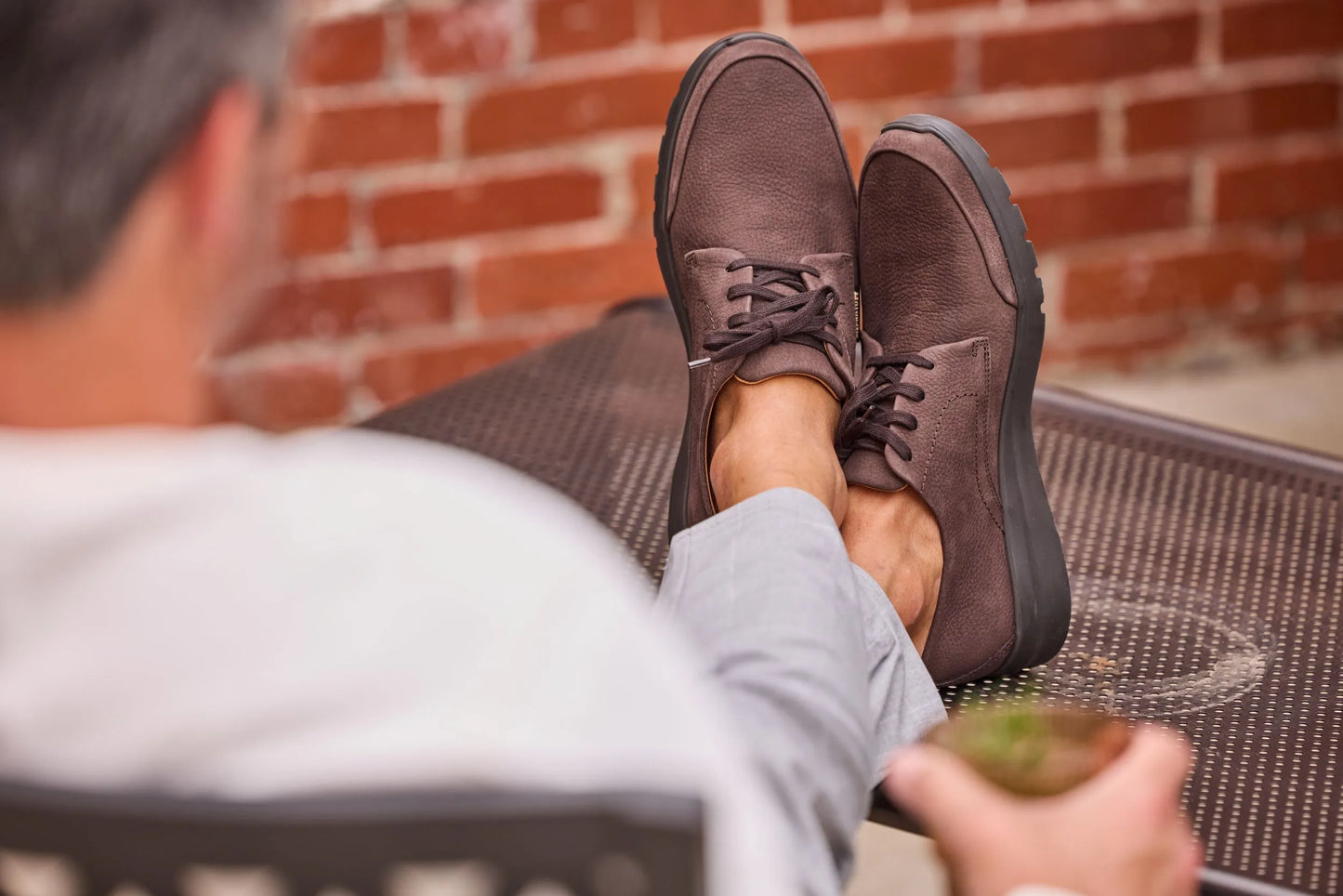 Mephisto Walker Men's Sneaker Dark Brown Lifestyle 2