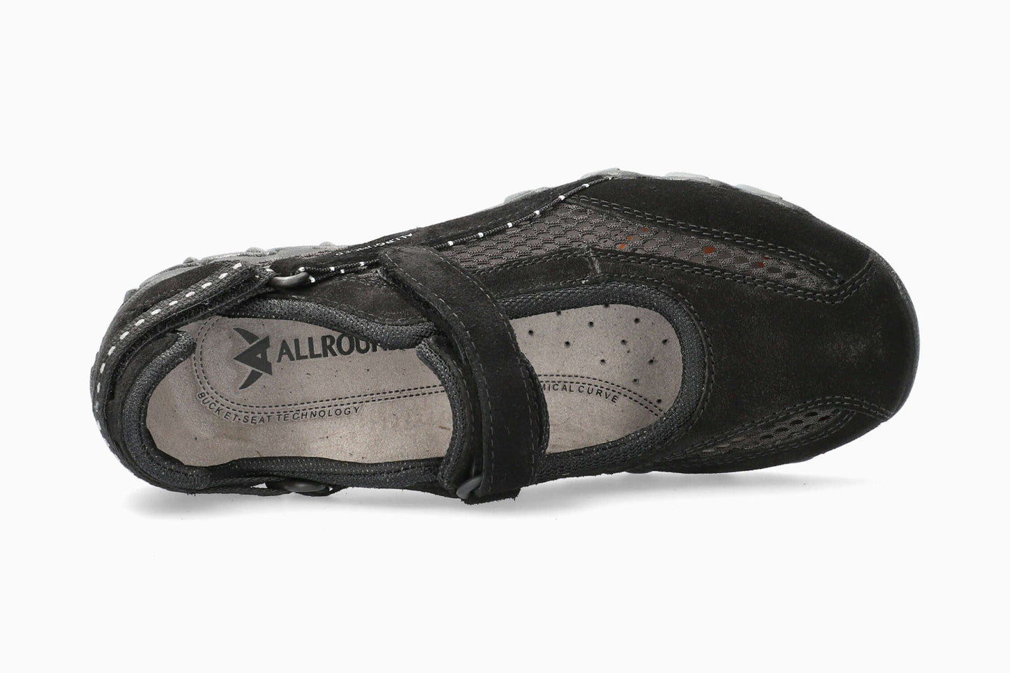 Allrounder Niro Solid Black Mesh Women's Shoe Top