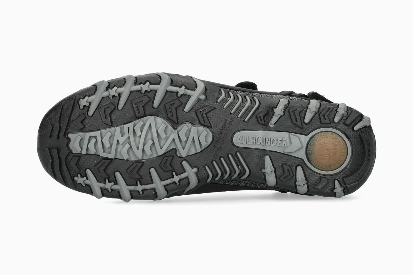 Allrounder Niro Solid Black Buck Women's Shoe Sole