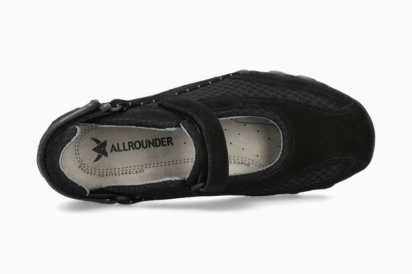 Allrounder Niro Solid Black Suede Women's Shoe Top