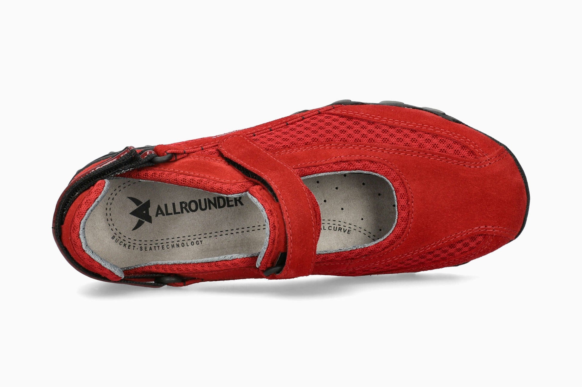 Allrounder Niro Solid Red Suede Women's Shoe Top