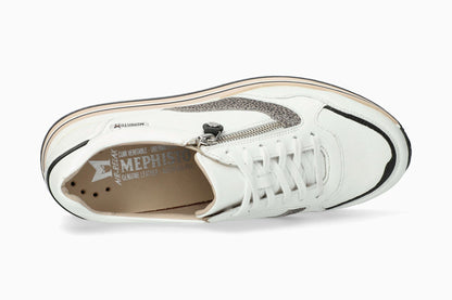 Mephisto Olimpia Women's Sneaker White Silk Top