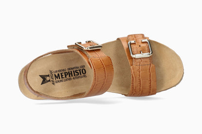 Lissandra Mephisto Women's Wedge Sandals Hazelnut Top