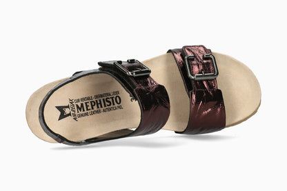 Lissandra Mephisto Women's Wedge Sandals Chianti Top