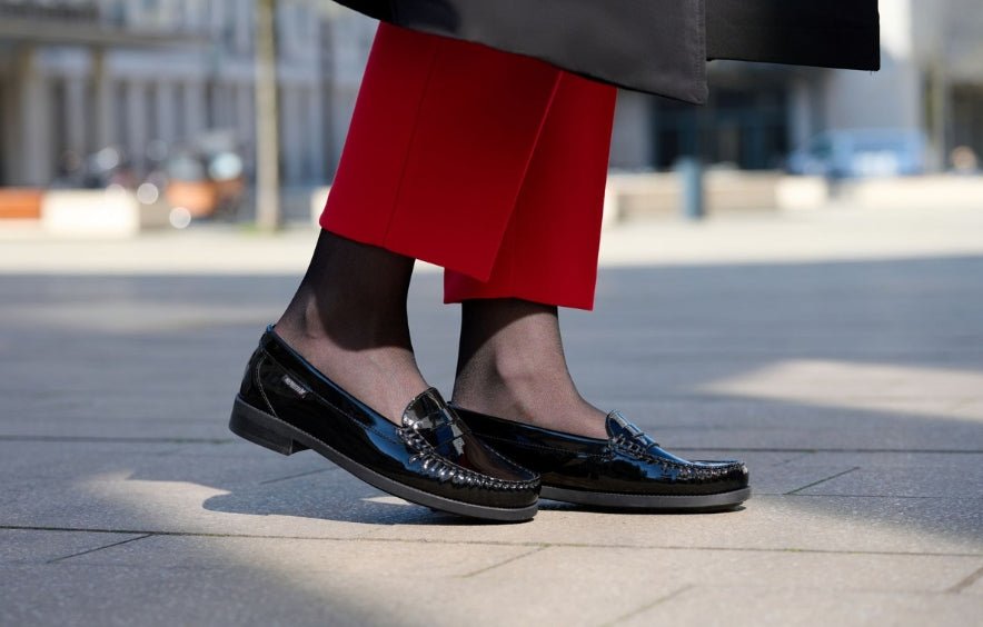 The Neda Women's Loafer in Black Patent Leather