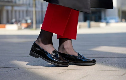 The Neda Women's Loafer in Black Patent Leather