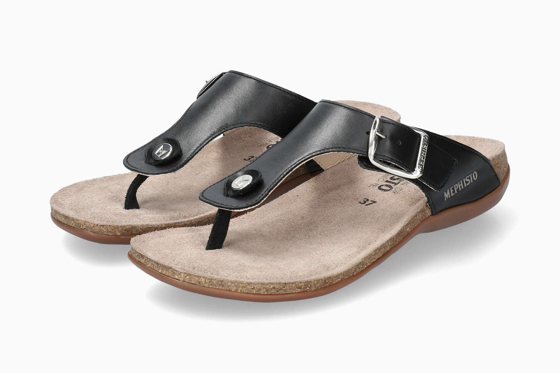 Mephisto Women's Cork Sandal Alinda Black