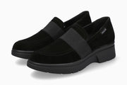 Debby Mephisto Women's Slip Ons Black Velsport Side