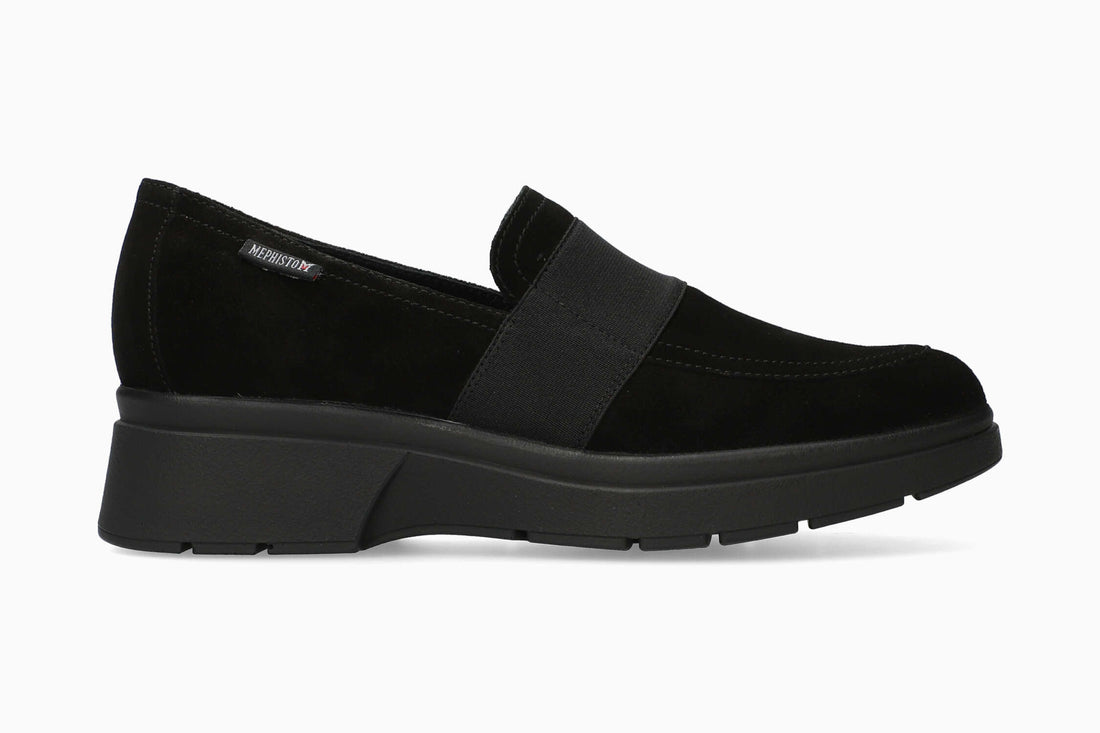 Debby Mephisto Women's Slip Ons Black Velsport