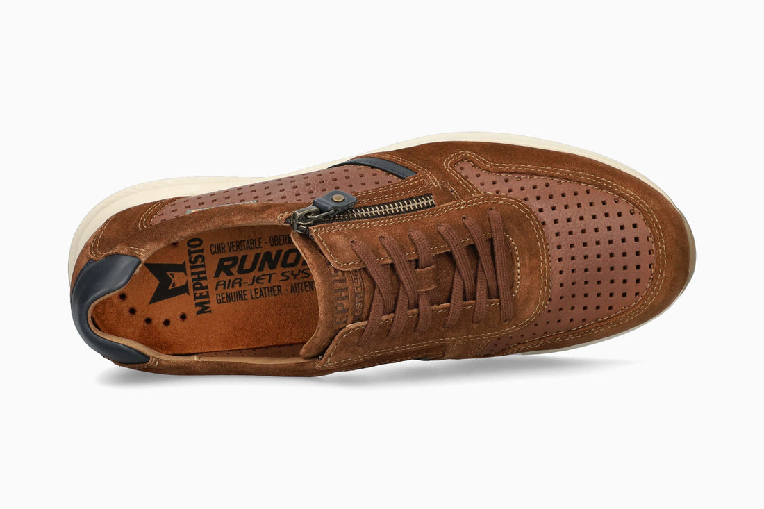 Mephisto Dino Perf Men's Sneaker - Brown - Top