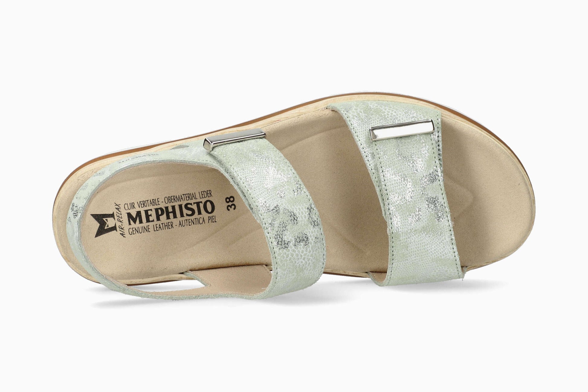 Dominica Mephisto Women's Sandals Green Almond Top