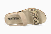 Mephisto Women's Sandal Dominica Light Sand Leopard Top
