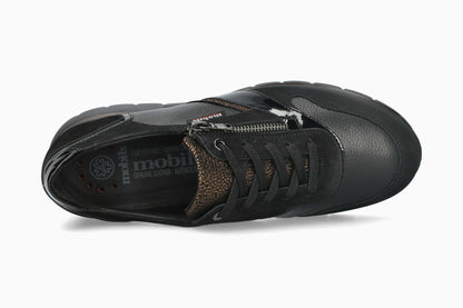 Mobils Women's Sneaker Ereen Black Nubuck Top