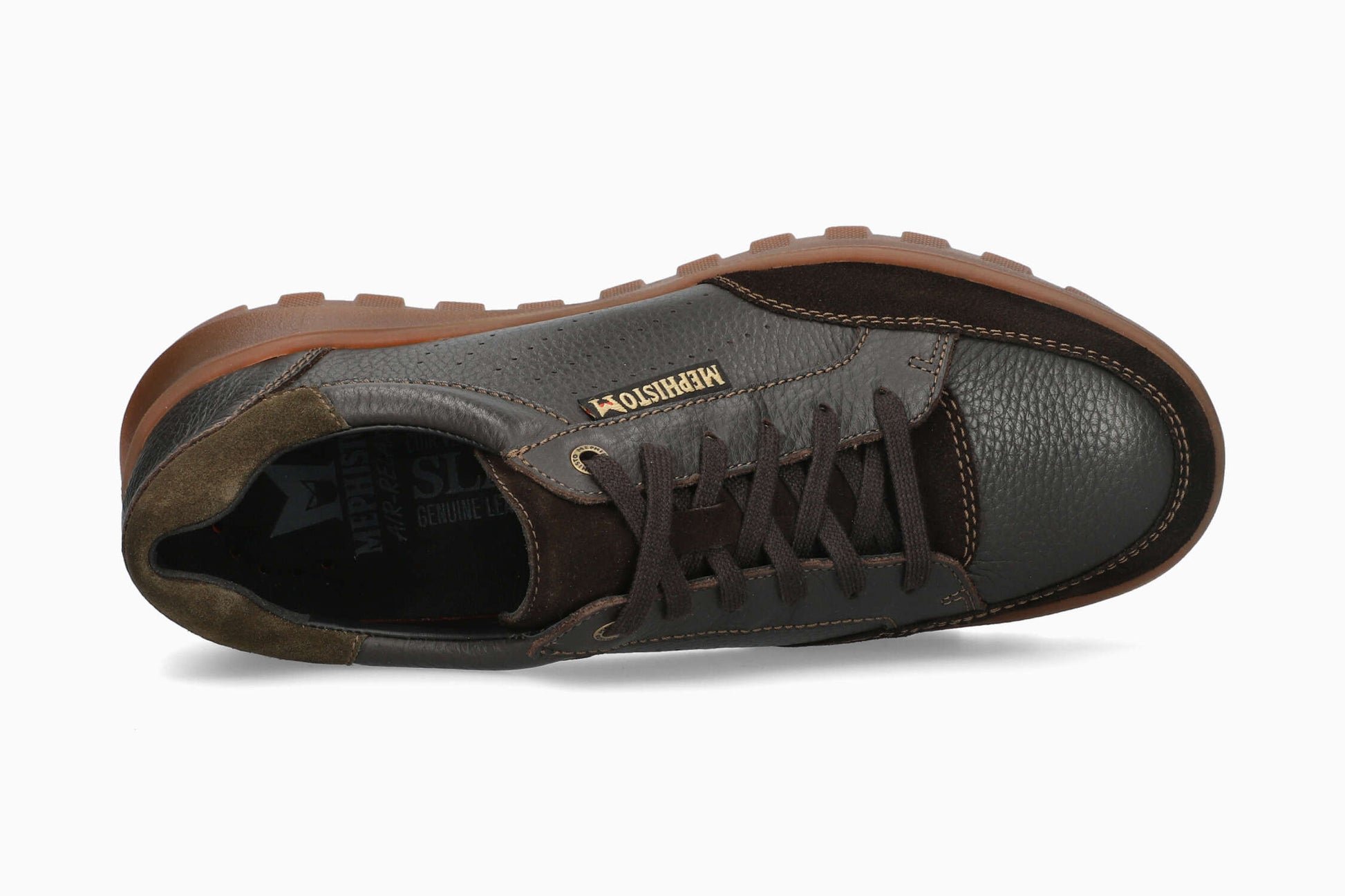 Mephisto Men's Sneaker Flynn New Dark Brown Top