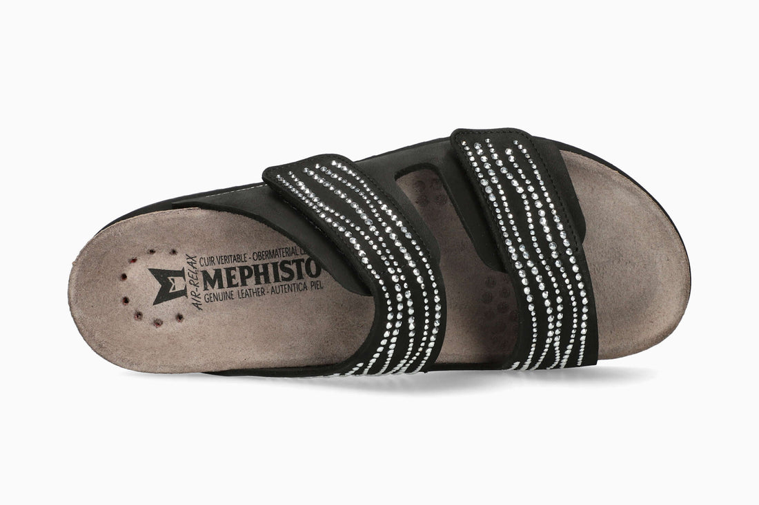 Mephisto Women's Sandal Halma Spark Black Top