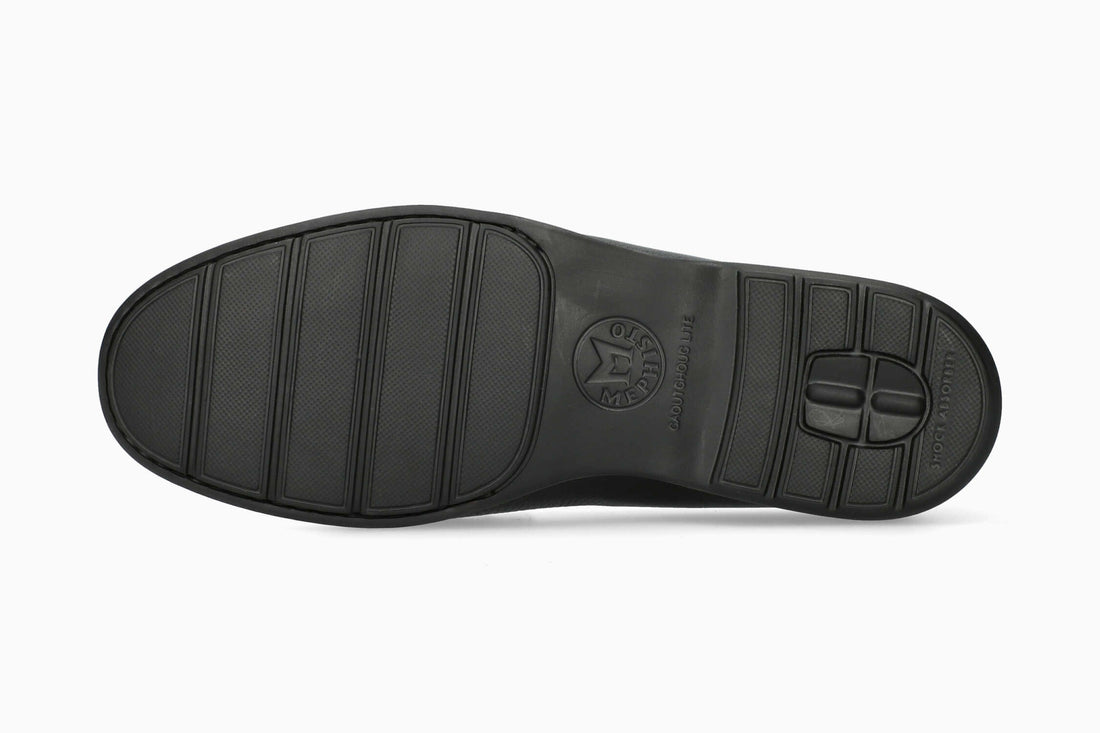 Mephisto Harper Moccasin Black Sole