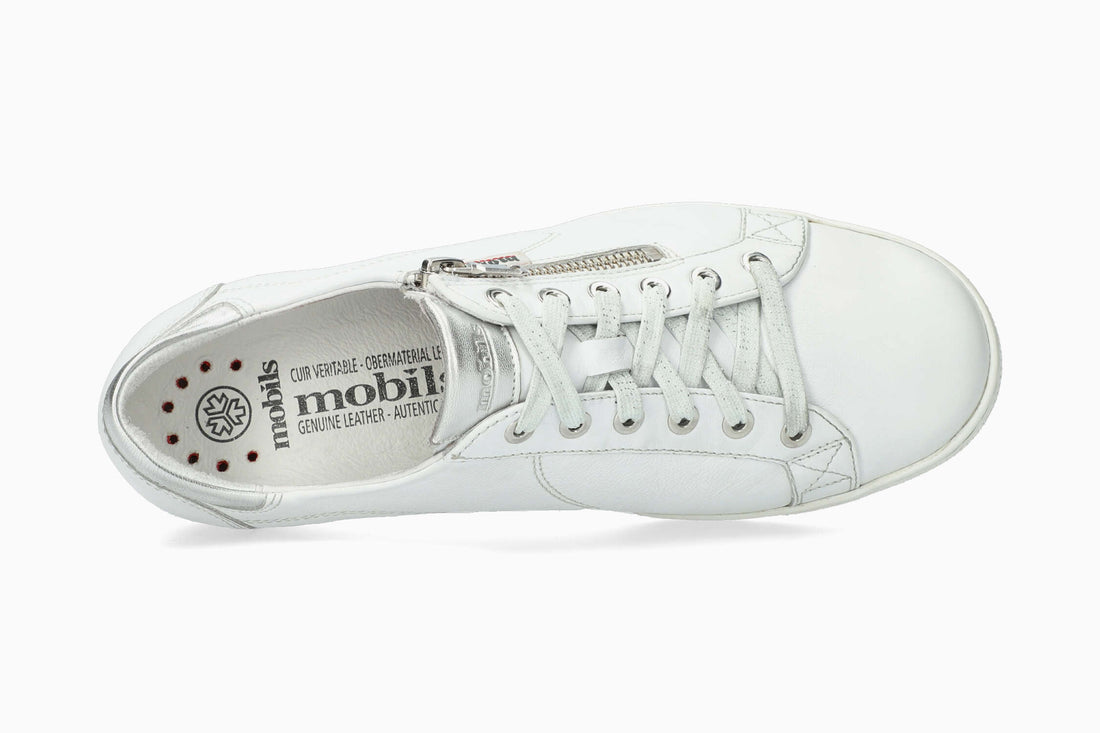 Mobils Women's Sneaker Hawai White Silver Top