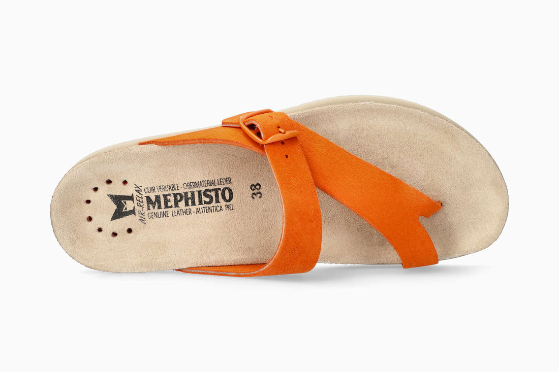 Mephisto Women's Sandal Helen Brights Burnt Orange Top