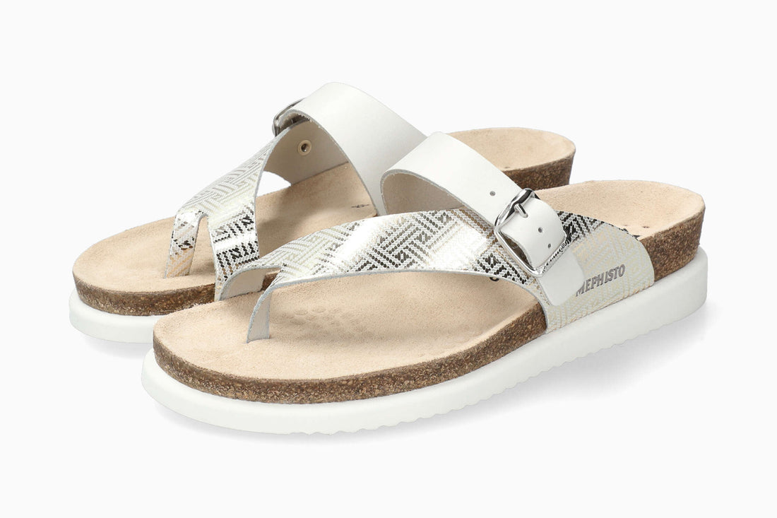 Mephisto Women's Cork Sandal Helen Mix Silver Helios