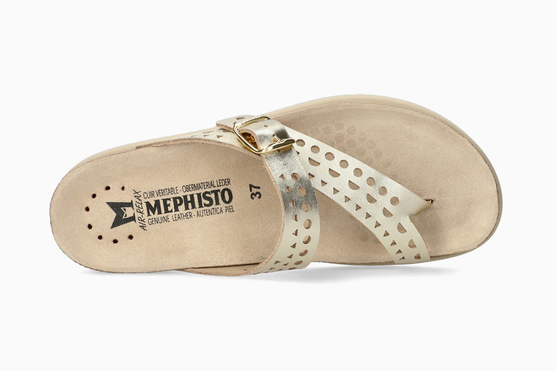 Mephisto Women's Sandal Helena Perf Gold Top