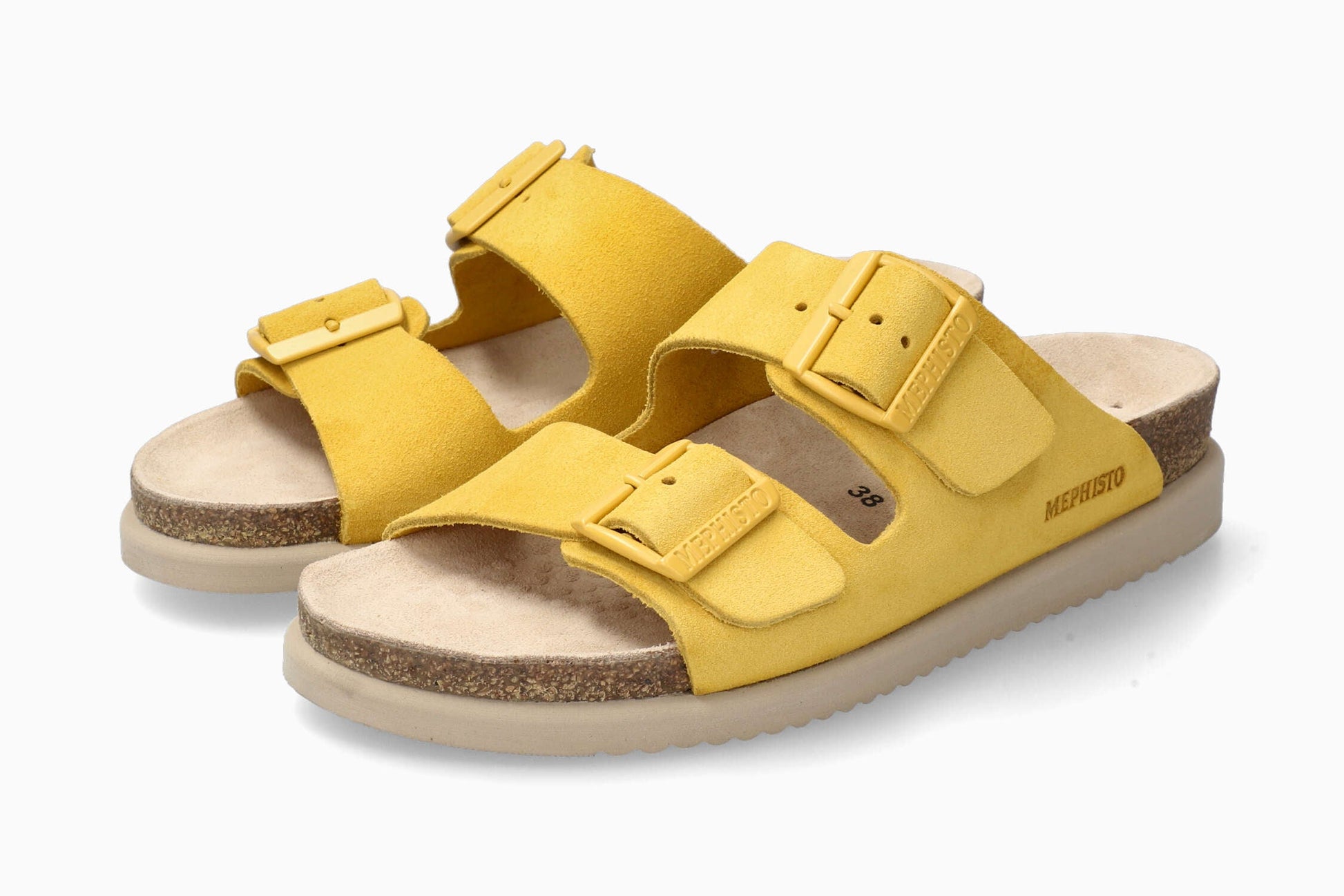 Hester Mephisto Women's Sandals Yellow Sandvel Full Pair