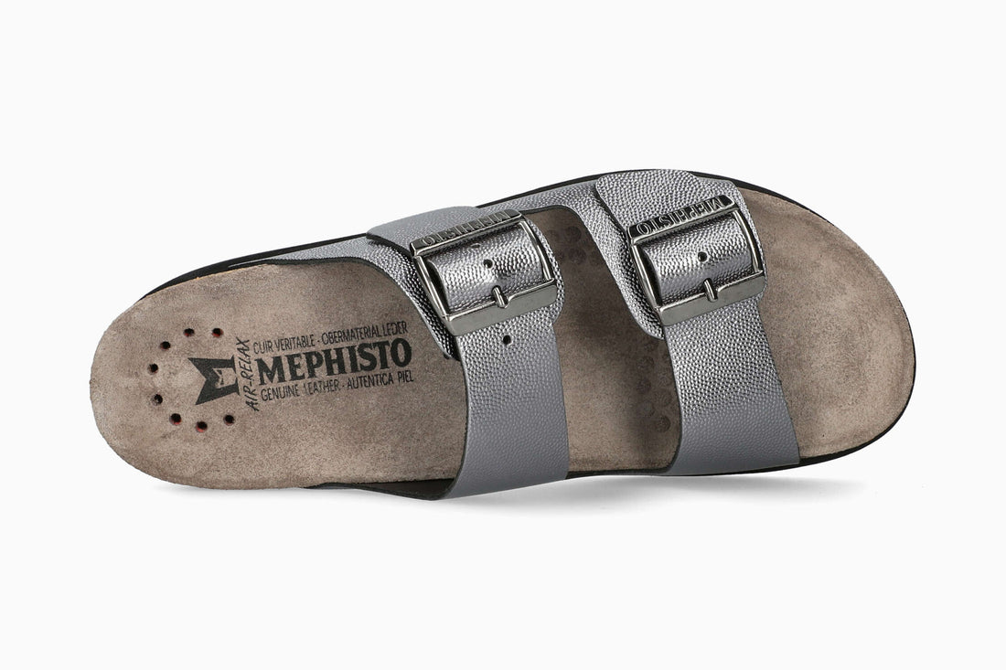 Mephisto Women's Cork Sandal Hester Grey Odysee Top