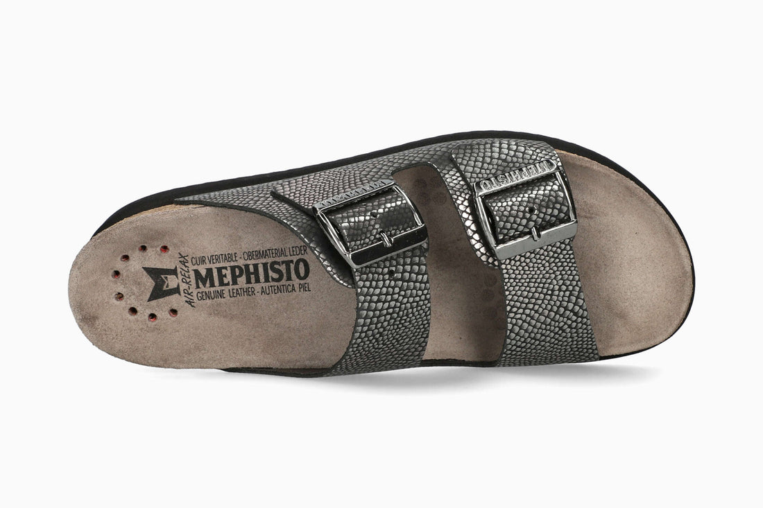 Mephisto Women's Cork Sandal Hester Grey Havana Top
