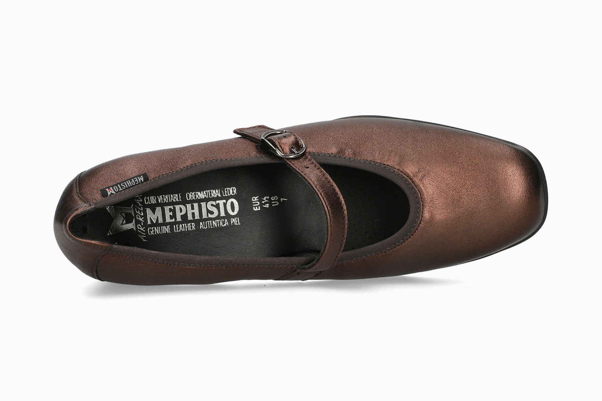 Mephisto Women's Heeled Ballerina Flat Joselina Bronze Top