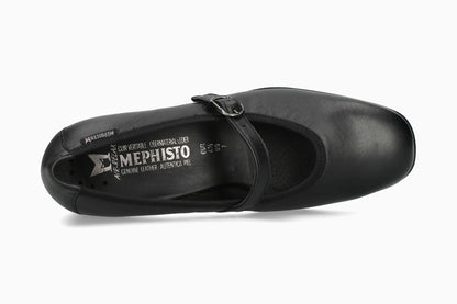 Mephisto Women's Heeled Ballerina Flat Joselina Black Top