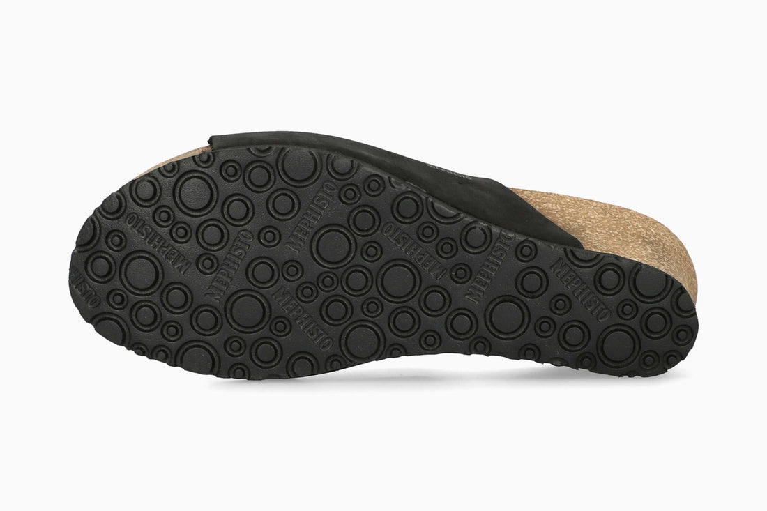 Mephisto Women's Wedge Sandal Lisane Black Sole