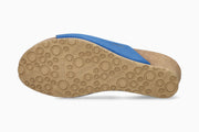 Mephisto Women's Cork Sandal Lissandra Electric Blue Sole