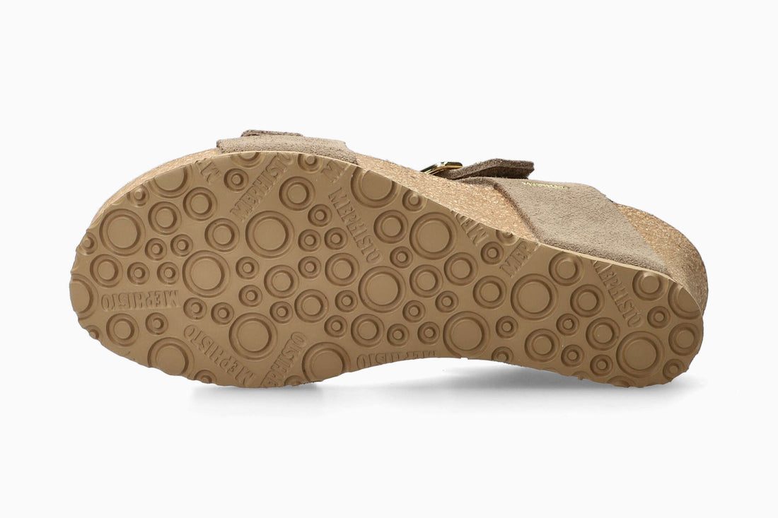 Lissandra Mephisto Women's Wedge Sandals Warm Grey Sole