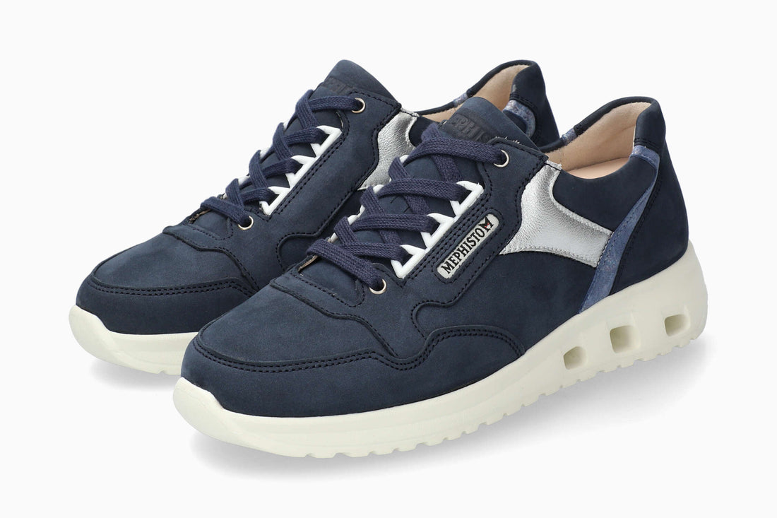 Mephisto Women's Sneaker Lorane Jeans Blue