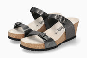 Mephisto Women's Wedge Sandal Luisa Grey Havana