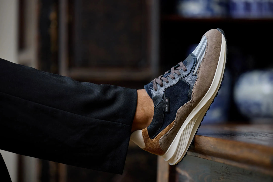 Mephisto Men's Sneaker Driss Warm Grey Lifestyle