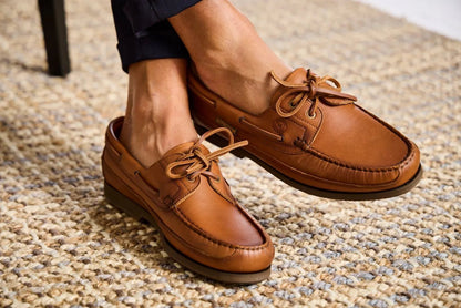 Mephisto Hurrikan Boat Shoe Hazelnut Model