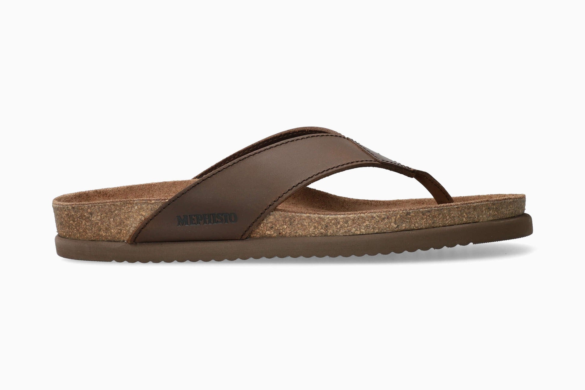 Mephisto Natalio Men's Cork Sandal Dark Brown