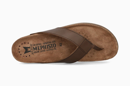 Mephisto Natalio Men's Cork Sandal Dark Brown Top