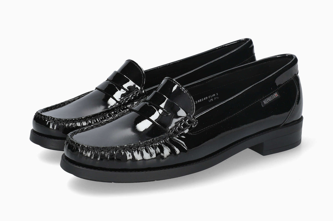Mephisto Women's Loafers Neda Black Patent