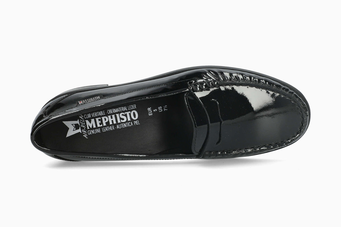 Mephisto Women's Loafers Neda Black Patent Top