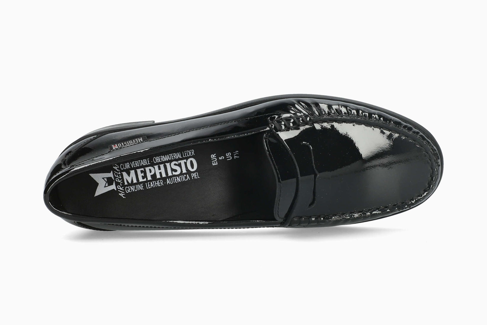 Mephisto Women's Loafers Neda Black Patent Top