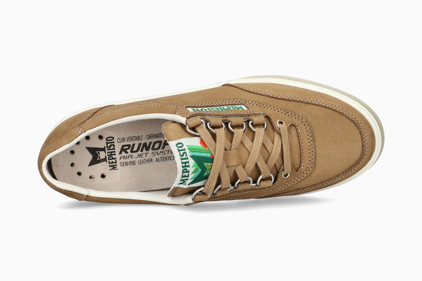 Mephisto Women's Sneaker Rush Taupe Nomad Top