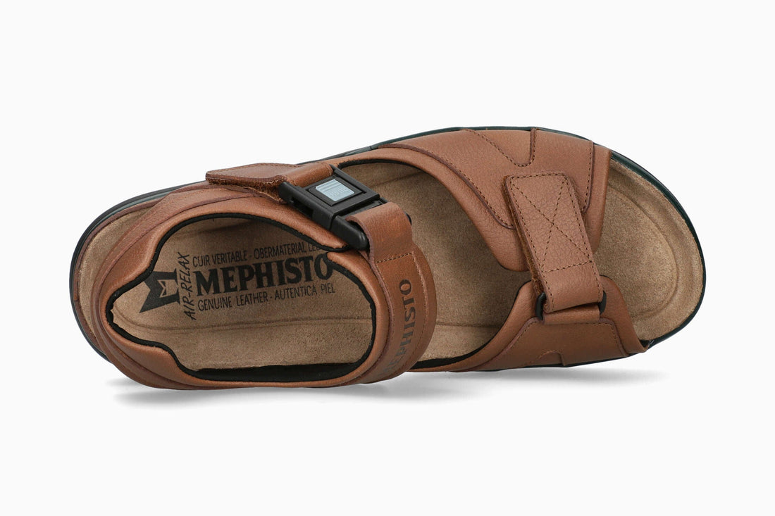 Mephisto Men's Sandal Shark Chestnut Top