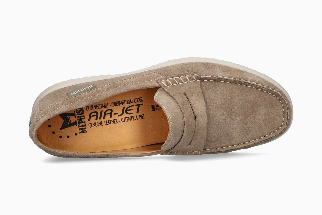 Mephisto Titouan Mocassin Warm Grey Top