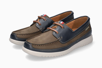 Mephisto Men's Boat Shoe Trevis Loden/Navy